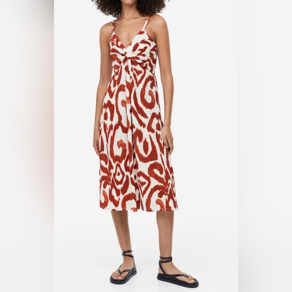 H&M Twist Detail Midi Dress